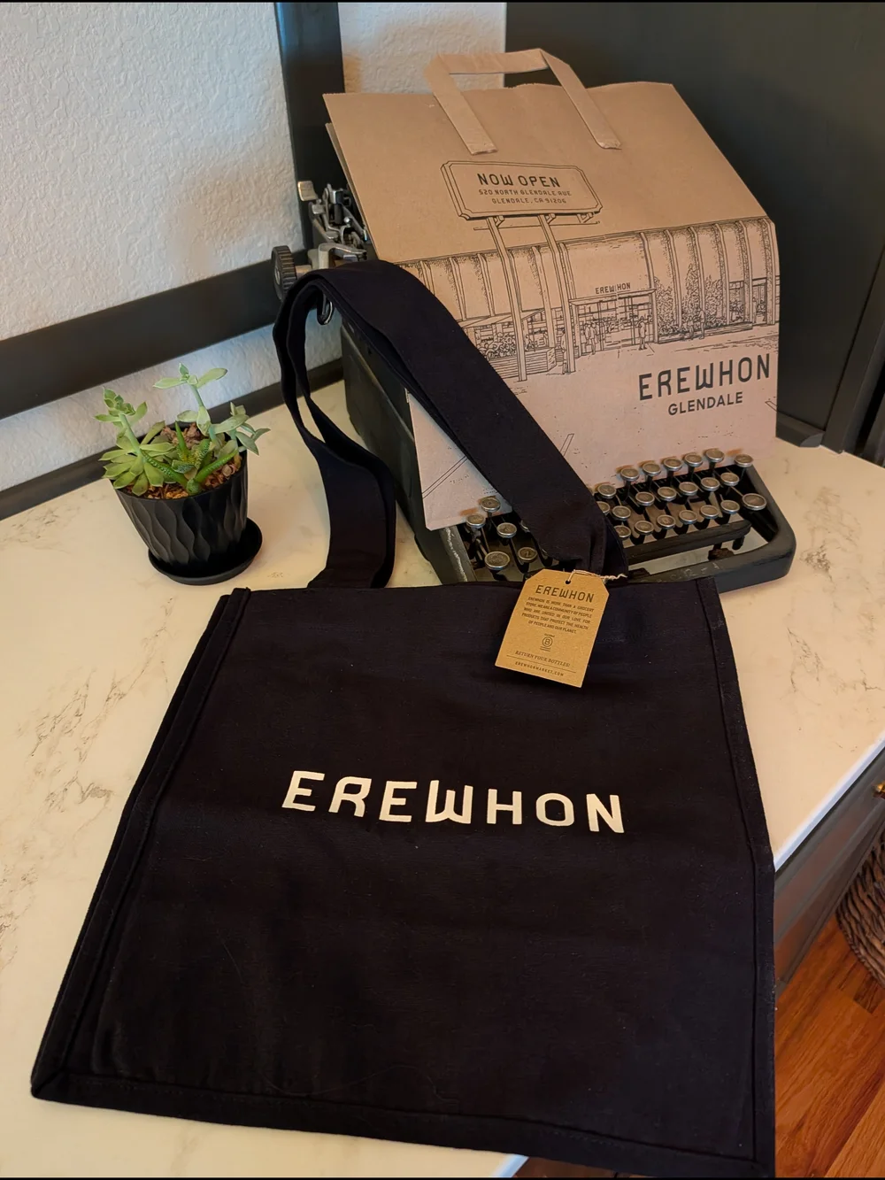 Black Canvas Messenger Bag